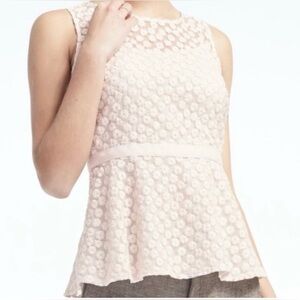 sz 2 Banana Republic Floral Peplum Blouse